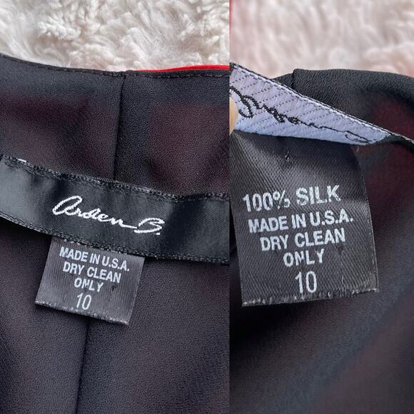 Arden B 100%‎ silk satin dress asymmetrical tie dye red midi maxi vintage Y2K M - Picture 4 of 13